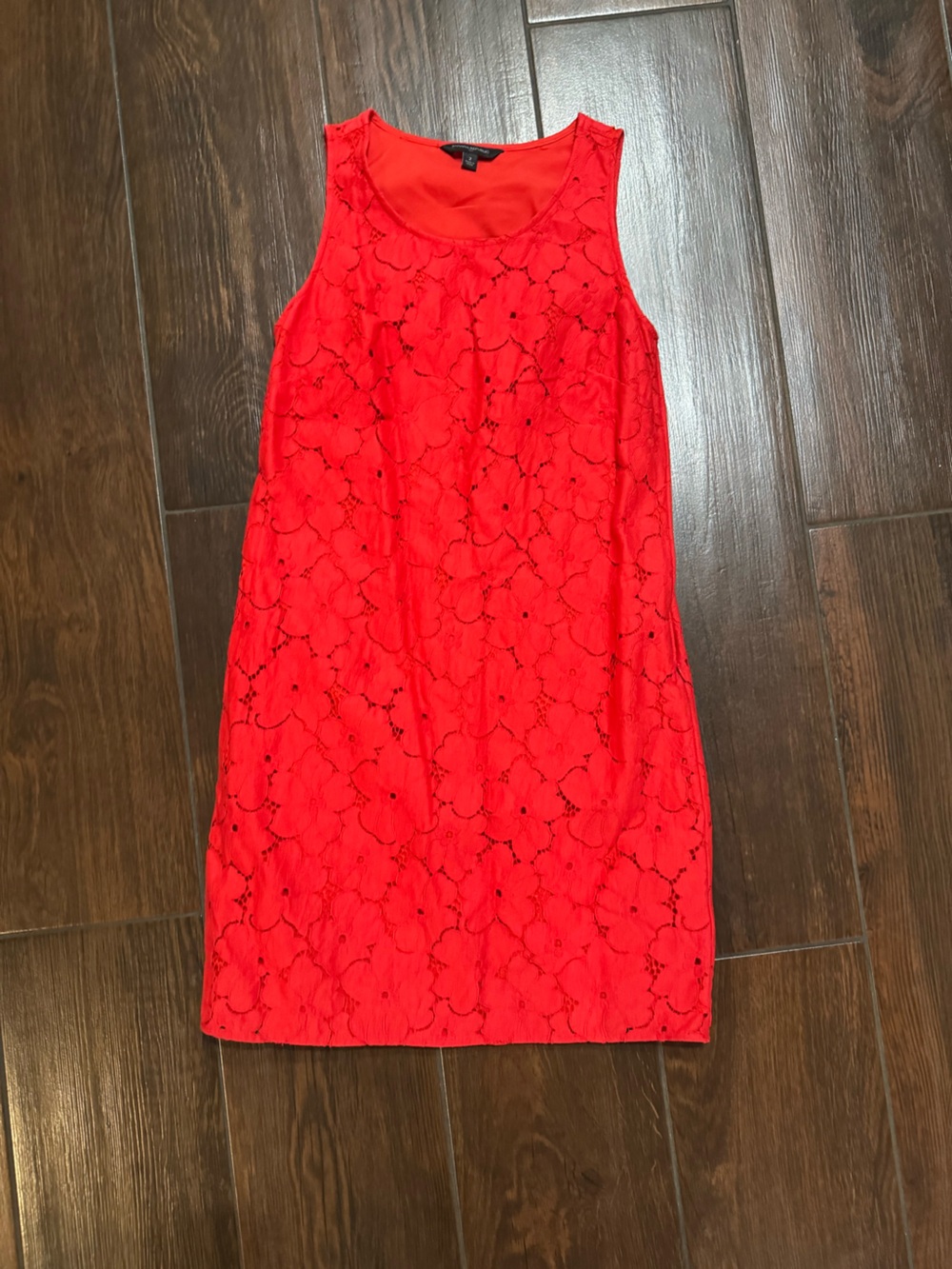 Banana Republic Red Lace Midi Skirt